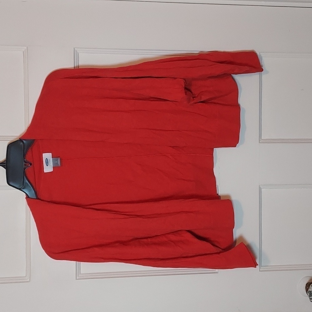 Old Navy Orange Open Front Cropped Cardigan